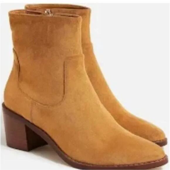 J. Crew Women's Tan Suede Ankle western Boots - Picture 1 of 6